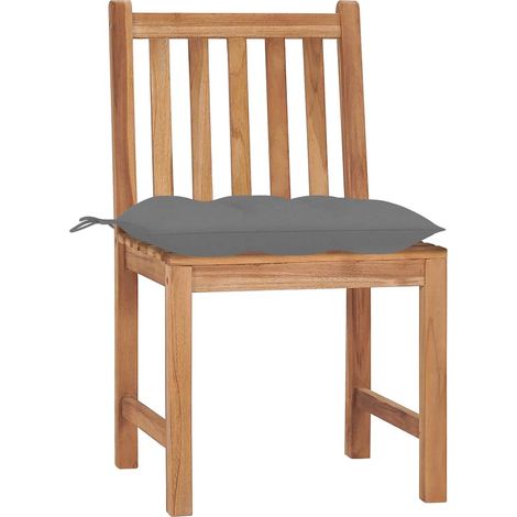 Maison Exclusive - Gartenstühle 4 Stk. mit Kissen Massivholz Teak (1/5)