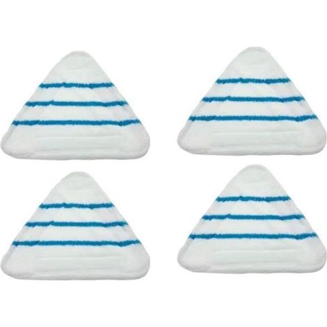 Lot de 4 serpillères de rechange pour nettoyeur vapeur triangulaire pour H2O X5 (1/3)