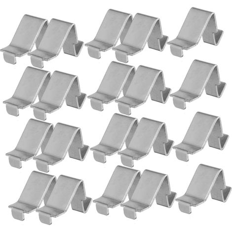Lot De 50 Pinces Métalliques Pour Étagères 3X2X1.4Cm Supports Ajustables Pour Armoires Et Cloisons Amovibles Usage Polyvalent Bureaux Et Maisons (1/5)