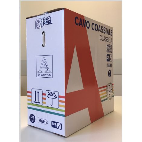 Cavo coassiale micro tek diametro esterno 6.6mm da 100m rosso - 399al0r100-1