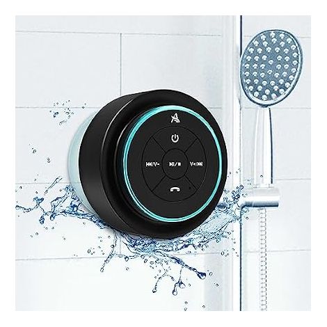 Mini Enceinte Bluetooth Salle De Bain IPX7 Certified Waterproof Enceinte Portable Bluetooth Speaker avec Micro Et Ventouse pour La Salle De Bain (1/5)