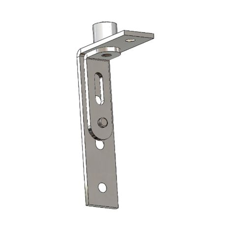 Guide d'angle MONIN 112910 avec rouleau nylon Ø10 mm 68x35 mm Gris (1/2)