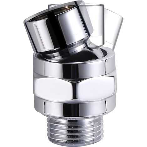 Raccord Rotatif en Laiton - Joint à Bille Pivotant Réglable pour Bras de Douche - Filetage G1/2 - Adaptateur Tête de Douche - 1 Pièce