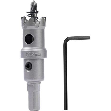 Scie Cloche - 22 mm - Acier Rapide HSS - Pour Métal Bois Acier Inoxydable Plastique Cuivre - 1 Pièce (1/4)