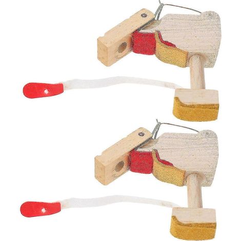 Lot de 2 marteaux de piano verticaux pratiques en bois (kaki) (1/4)