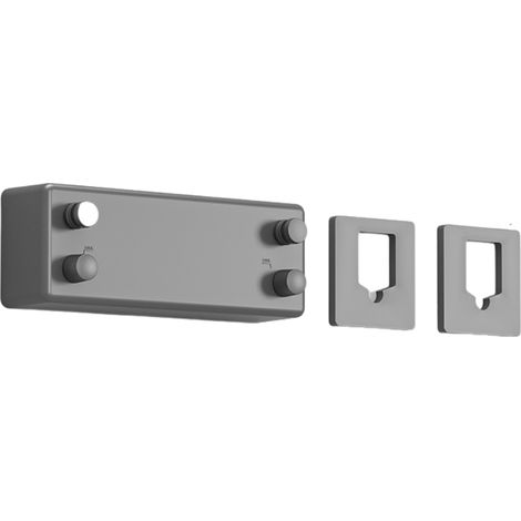Tendedero retráctil con doble cable ajustable de acero inoxidable, de pared, 4,2 m, gris. (1/3)