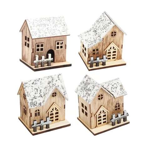 4 cabanes miniatures paysagées, (1/2)