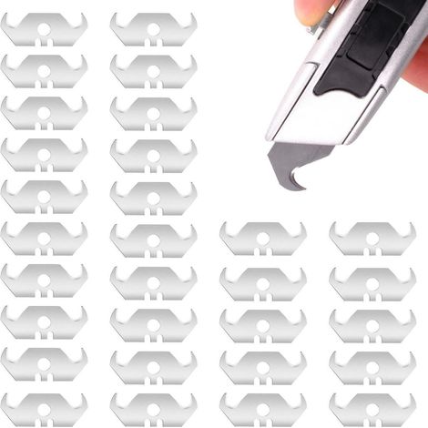 30x lames crochet 0,6mm pour cutter, PVC, carton