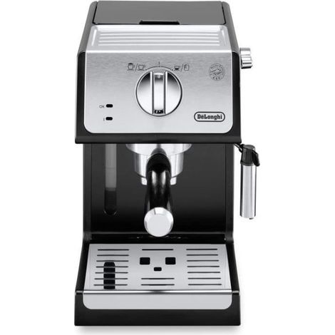 Delonghi – Cafetière à dosettes EC230 – 15 bars de pression pour extraction optimale – Buse vapeur pour cappuccinos – Réservoir 1L