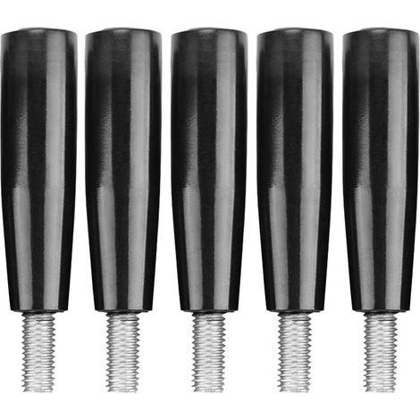 5 Stück Schleifmaschinen-Ersatzzubehör, Handradschaft für Maschine, drehbarer Bakelitgriff M10X80