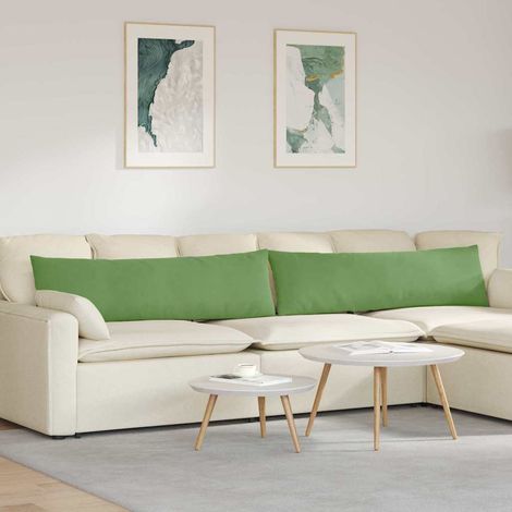 Cojines de sofá 2 pcs Verde claro 145 x 40 cm Tela de pana