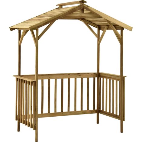 Abri de barbecue 163,5x93x210 Bois de pin imprégné