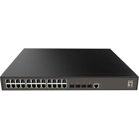 LevelOne GEL-2871 conmutador Gigabit Gestionado L2 Plus de 28 puertos, 24 x 1GbE RJ45, 2 x 1GbE SFP, 2 x 1/2.5GbE SFP (1/2)