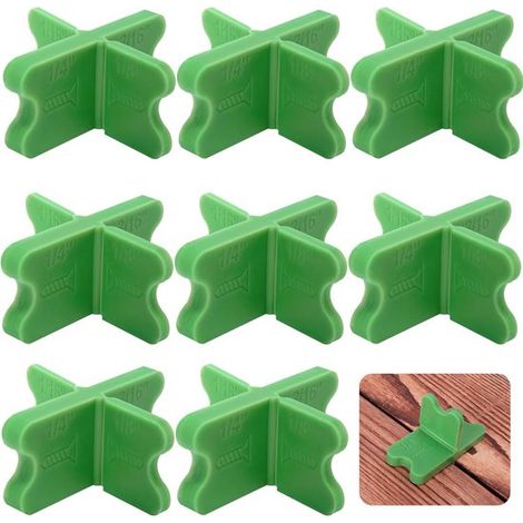 8 piezas, Separadores de cubierta de ABS, 1/16", 1/8", 3/16", 1/4", separadores de cubierta verdes, para cubiertas compuestas tratadas a presión (1/5)