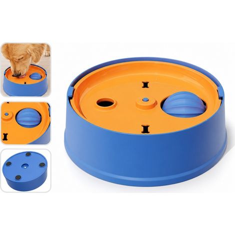 Gamelle de Lechage Anti-Glouton pour Chien et Chat Plastique Bleu 15.6 x 5 cm (1/4)