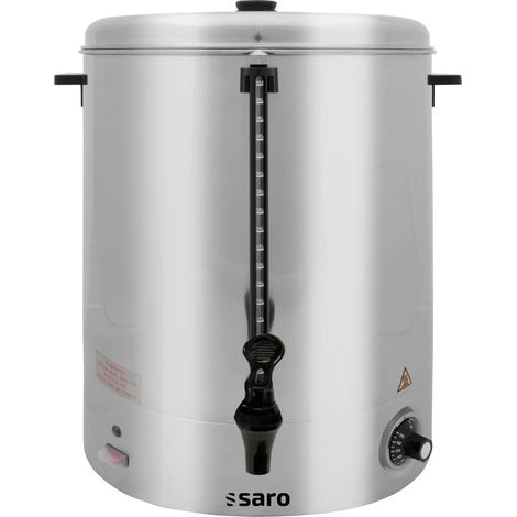 SARO HOT DRINK MAXI - Bollitore per vin brulé/distributore di acqua calda, da 40 l, in acciaio inox, con rubinetto di sicurezza, temperatura da 30 a 110° C, da 2,4 kW (1/2)