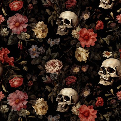 Tela decorativa para exteriores Oxford - Motivo de calavera I DX4401 (1/5)
