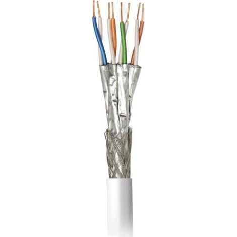 Bobina di cavo di rete 500 metri S/ftp CAT 7 10Gbps Dk7000 Cu Lszh Cca White 219102