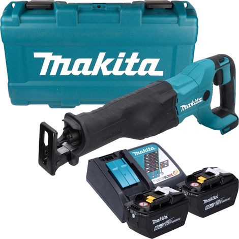 Sierra recíproca Makita DJR 186 ZK a batería, 18 V + 2 baterías de 9,0 Ah + cargador + maletín (1/5)