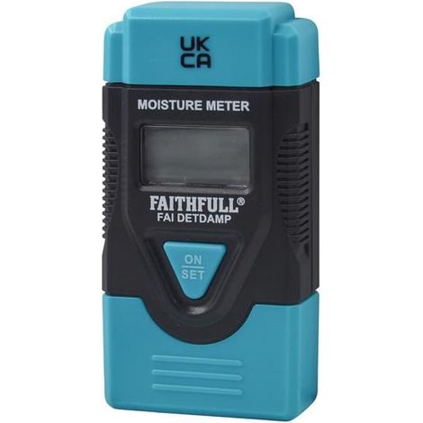 Faithfull Digital Damp & Moisture Meter with LCD Display for Accurate Moisture Detection (1/5)