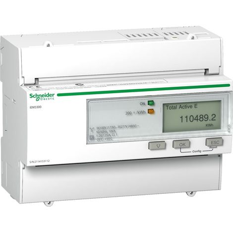 Contatore energia iEM3300 - 3P+N - inserzione diretta 125A - reset - A9MEM3300
