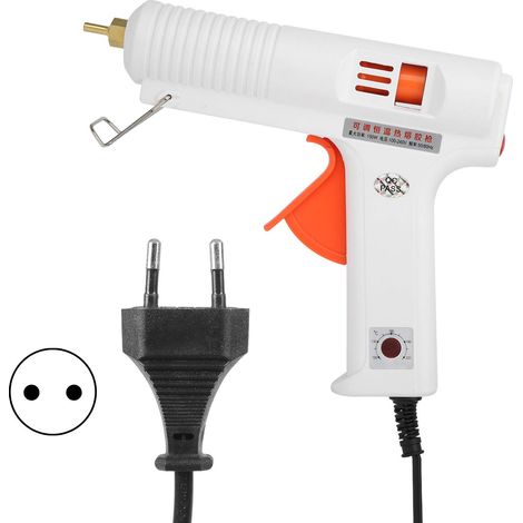 Pistolet à Colle Chaude, 150W AC100-240V Pistolet à Colle Chaude à Température Constante Réglable, Blanc Hl-F Bricolage Pistolet à Colle avec Vitesse de Chauffage Rapide(EU Plug) (1/4)