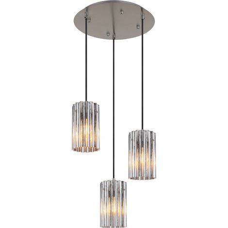 Globo - lámpara colgante - CAYDEN - acero - vidrio - Ø 39cm - E27 (1/5)