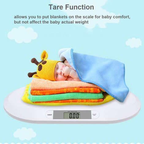 Balance bébé numérique précise jusqu’à 20 kg, écran LCD rétroéclairé, modes kg/lb, idéale nouveau-né et nourrisson (1/5)