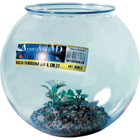 Record Fish Bowl con Decorazione - Confezione 1 Pezzo - ACCESSORI Acquari