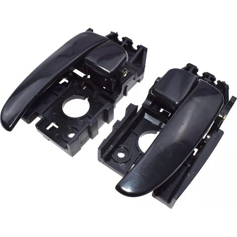 Poignées de porte intérieures noires pour les côtés avant gauche et droit d'une paire de Hyundai Elantra 2.0L/1.6L 2003-2010. (1/4)