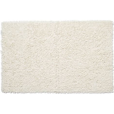 Croydex Slip Resistant Cream Bath Mat, Cotton Bathroom Rug (1/4)