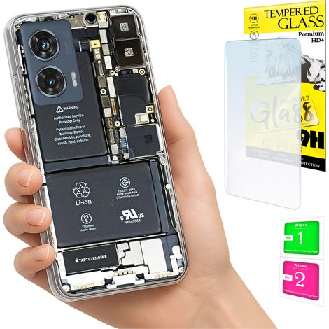 Funda para Motorola Edge 50 Fusion Photo Case Back Case + cristal 9H (1/5)
