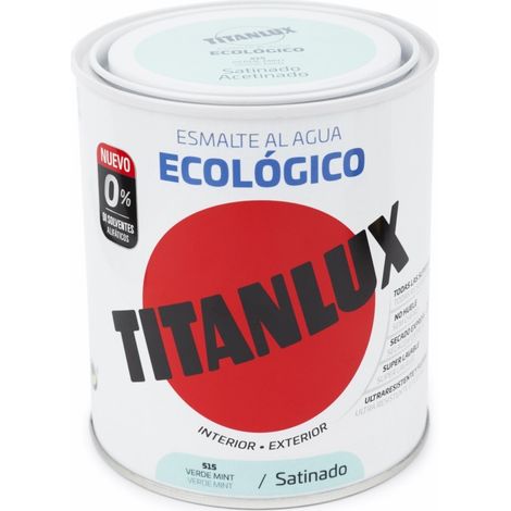 Titanlux Ecológico Esmalte al agua mulisuperficie Satinado Verde Menta 750 ml