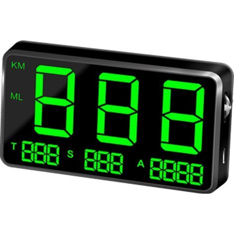 Black Car C80 GPS-Tachometer mit Digitalanzeige, Geschwindigkeits- und Höhenanzeige sowie Head-up-Display für Motorrad und Auto.