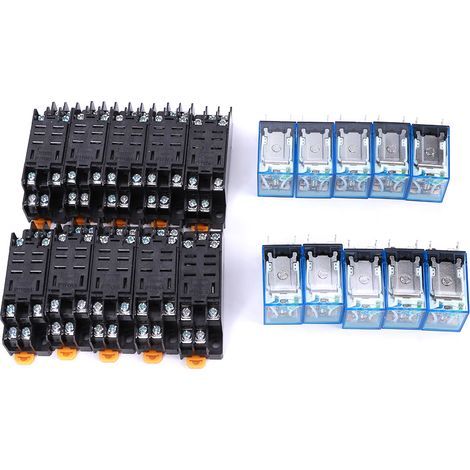 10 socles de relais 8 broches LY2NJ DC 24V, lot de bobine haute qualité pour composants électroniques (1/5)