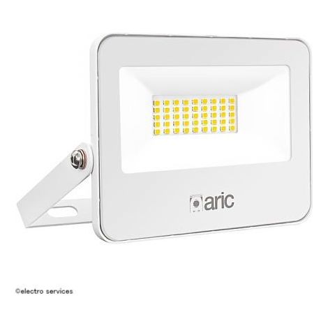 WINK 2 Proj. Ext. IP65 IK08 blanc LED 110° 30W 3000K 3000lm ARIC 51285 (1/3)