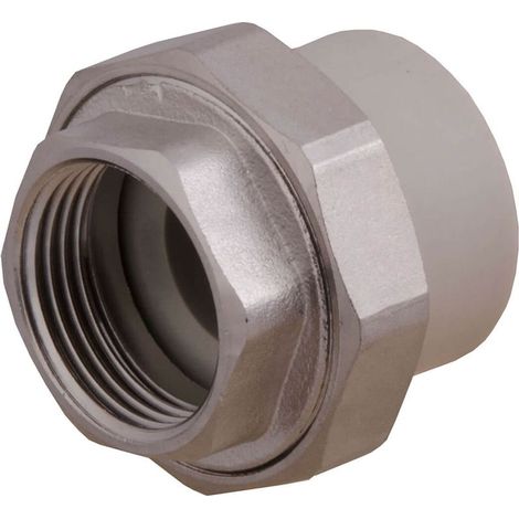 Raccord à vis PP-R 25 x 3/4 pouces à filetage intérieur pour tuyauterie, raccord de plomberie en matière plastique résistante