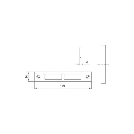ISEO 038.080 CONTROPIASTRA PER SERRATURA 981 983- ISEO SERRATURE- 5,0 pz