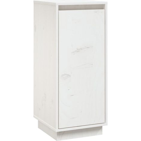 Buffet Blanc 31,5x34x75 Bois massif de pin (1/5)