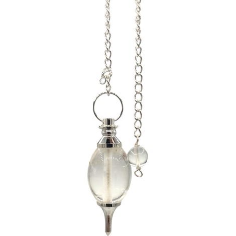 Pendule de pierres précieuses en forme de Lingam - Quartz de roche- Vendu par 1 (1/2)