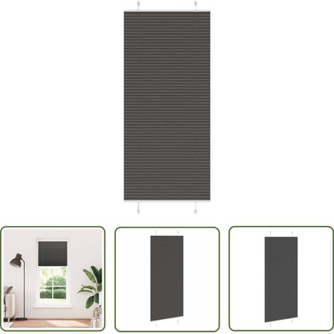 vidaXL Plissee Schwarz 95x200 cm Stoffbreite 94,4 cm Polyester (1/5)