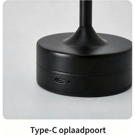 Lampada da tavolo senza fili, ricaricabile, 3 colori dimmerabili, illuminazione touch, 28 cm, illuminazione ambientale, batteria da 1200 mAh, luce notturna a LED, luce d'atmosfera (1/5)