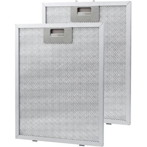 Filtre à Graisse Métallique Pour Hotte de Cuisine/Ventilation de Ventilateur D'extraction Argent 320 x 260 mm (Pack de 2) (1/5)