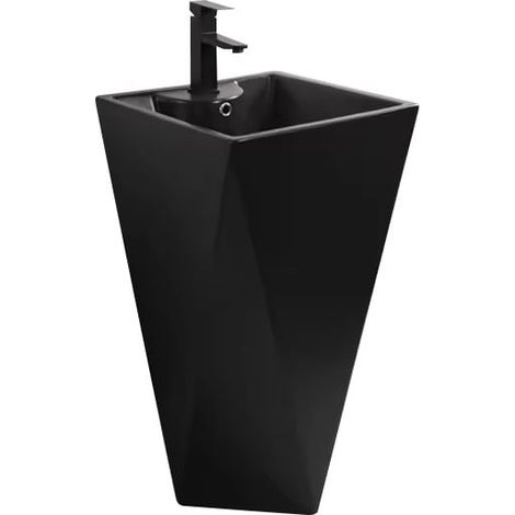 Mexen Ida freistehendes Waschbecken 47 x 47 cm, schwarz matt - 26114670 (1/2)