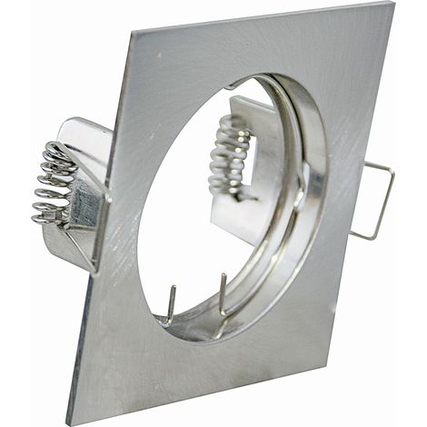 Faretto Incasso Run Quadrato Alluminio Nero Satinato 1 Luce Gu10