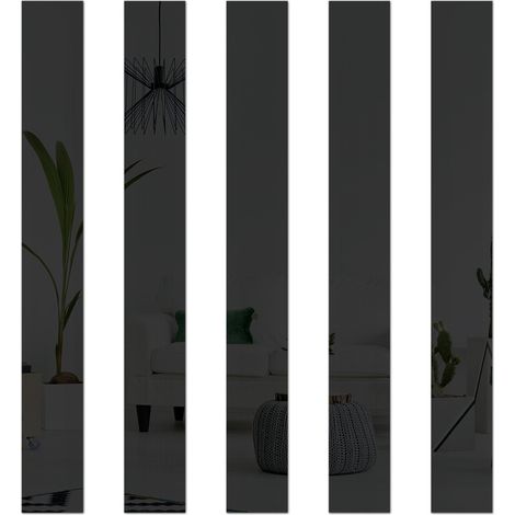 20 Pièces Miroir Mural Sticker - Noir 5 50 cm, Miroir Décoratif 3D Moderne pour Salon et Chambre à coucher (1/5)