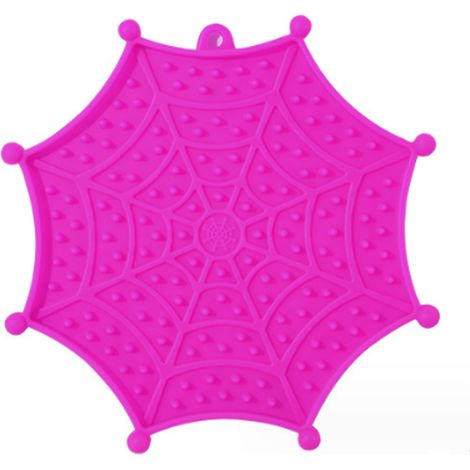 1 Gamelle anti-glouton, forme toile d'araignée, silicone alimentaire, pour chat et chien, usage croquettes et pâtées (1/5)