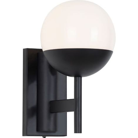 Applique industriale nera globo vetro DALLAS E14 Maxlight (1/3)