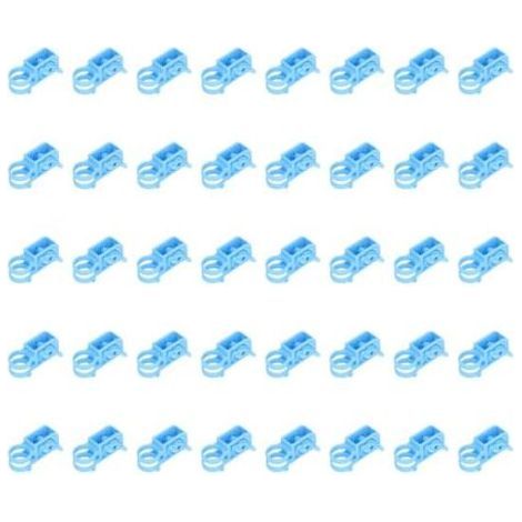 40 isolateurs, tendeurs et dispositifs de fixation pour clôture électrique, isolateurs et tendeurs tubulaires résistants à la corrosion, bleus (1/5)