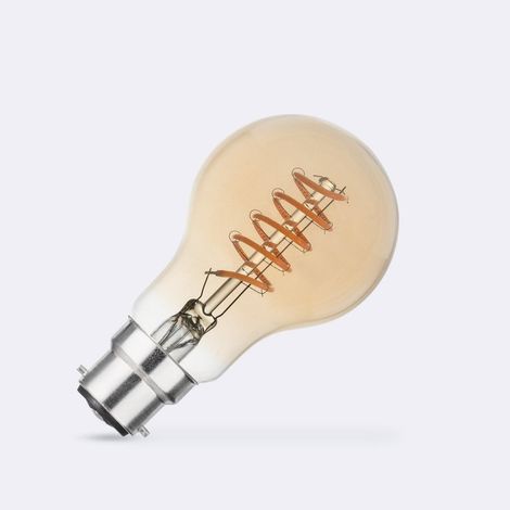 Lampadina Filamento LED B22 4W 300 lm A60 con Sensore Crepuscolare No Flicker 2200K Super Caldo